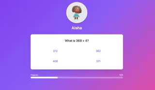 Student answering an exit ticket on Classroom Screen