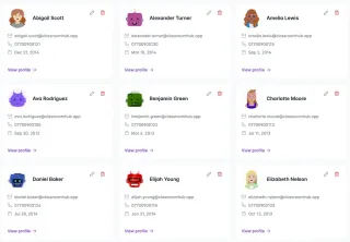 Student roster with the avatars each child picked