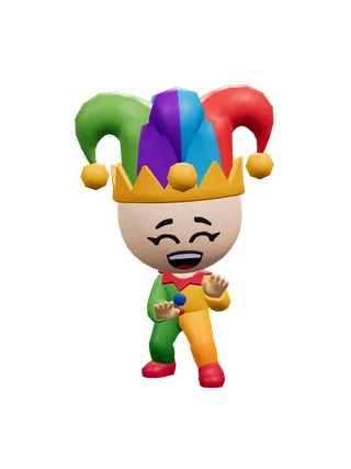Illustration of a child dressed as a jester