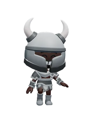 Illustration of a child dressed as a knight